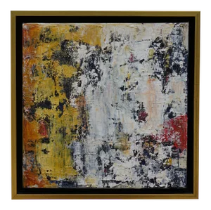 Laurie MacMillan "Wall Wabi Sabi" Abstract Painting, Framed