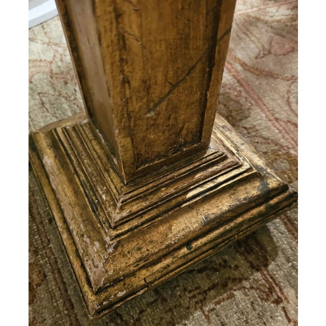 Pair of Antique Giltwood Neoclassical Floor Lamps For Sale - Image 4 of 5