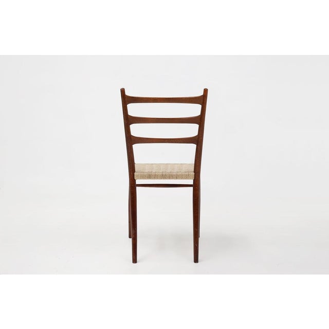 Vintage Belgian Teak Dining Chairs with Braided Rope Seat, 1960s, Set of 2 For Sale - Image 10 of 15