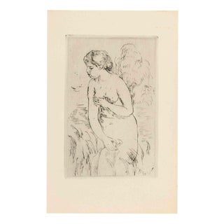 Pierre Auguste Renoir, Nude, Standing Bather, Half-Length, 1910s, Etching For Sale
