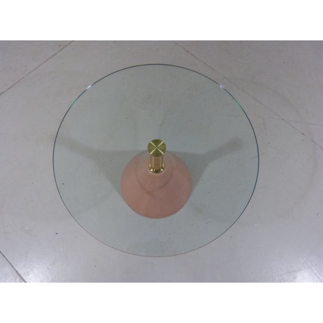 Pink Natural Stone & Glass Side Table, Italy, 1980s For Sale - Image 14 of 17