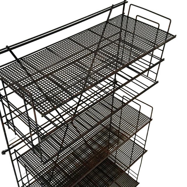 Vintage Metal Hanging Shelving Unit, 1960 For Sale - Image 4 of 10