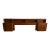 Mid-Century Modern Dixie Act II Campaign King Headboard With Matching Nightstands For Sale