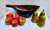 Wood Mid Century Carved Wood Deep Leaf Shaped Bowl With Wood Fruit- 9 Pieces For Sale - Image 7 of 11