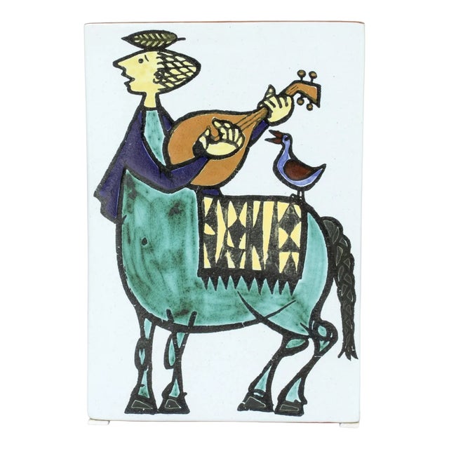 Karneval Faience Vase by Stig Lindberg from Gustavsberg, 1950s For Sale