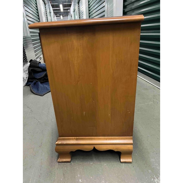 Mid-Century Night Table (matches four-poster bed frame available in my store). Solid maple hardwood construction.