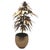 Park Avenue pot plant! Beautifully gilded tole marijuana or cannabis plant in a silvered ceramic pot with several large buds.
