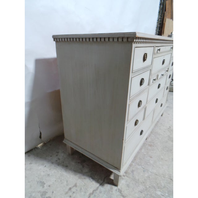 1970s Gustavian Style 17 Drawer Chest For Sale - Image 5 of 13