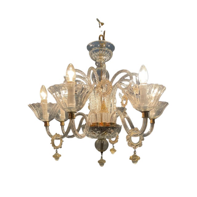 Venetian Murano Glass Chandeliers, 1970s, Set of 2 For Sale - Image 3 of 11