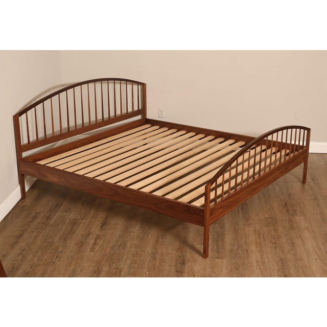 High Quality American Made Solid Walnut King Size Bed By Chilton Furniture, Model Burnett Spindle Bed, Featuring...