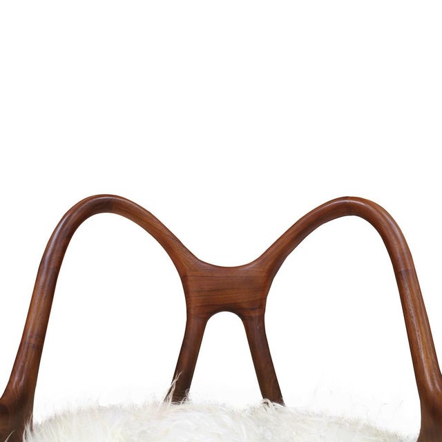 Wood Set of Sculptural Wooden Armchairs, Italy For Sale - Image 7 of 13