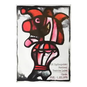 1979 Polish Festival Poster - Puppet Theater, Jan Lenica