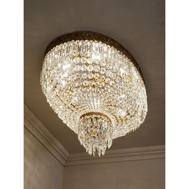 Large Vintage Italian Empire Style Ceiling Light, 1940s For Sale - Image 10 of 13