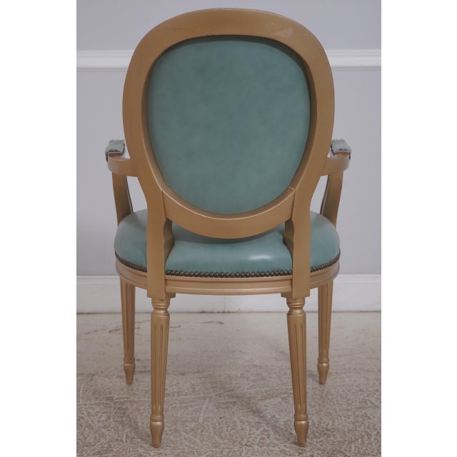 Old Hickory Furniture Co. Set of 10 Old Hickory Leather French Style Dining Chairs For Sale - Image 4 of 18