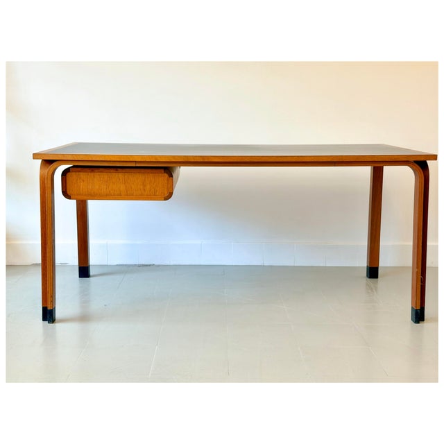 Wood Large Desk by Rud Thygesen and Johnny Sorensen Magnus Olesen, Denmark, 1970s For Sale - Image 7 of 18
