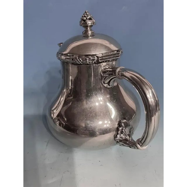 Art Nouveau 1890-1910 German Silver Coffee & Tea Set - Set of 4 For Sale - Image 3 of 12