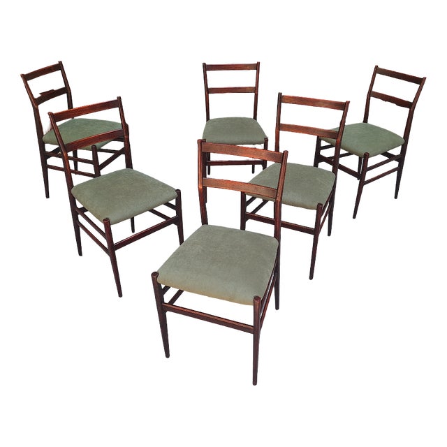 Vintage Lightweight Chairs by Gio Ponti for Cassina, 1950s, Set of 6 For Sale