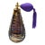 1980s Purple Art Glass Perfume Bottle With Matching Atomzier For Sale