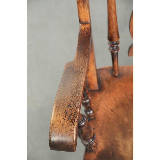 Wood Antique English Wooden Windsor Spindle Chair, Early 19th Century For Sale - Image 7 of 17