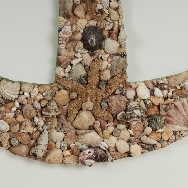 Wood Vintage Seashell Encrusted Anchor For Sale - Image 7 of 10