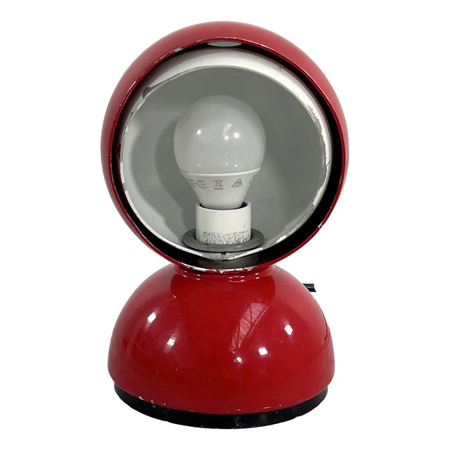 Red Eclisse Table Lamp by Vico Magistretti for Artemide, 1960s For Sale