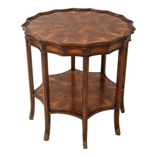 Theodore Alexander Russian Empire Inlaid Mahogany Lamp Table For Sale