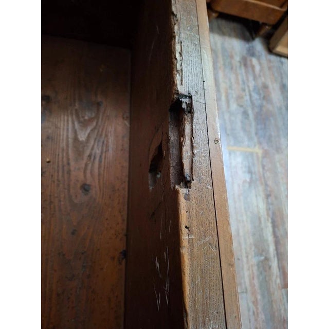 Wood 18th Century Rustic Oak Chest with Molded Panels For Sale - Image 7 of 11