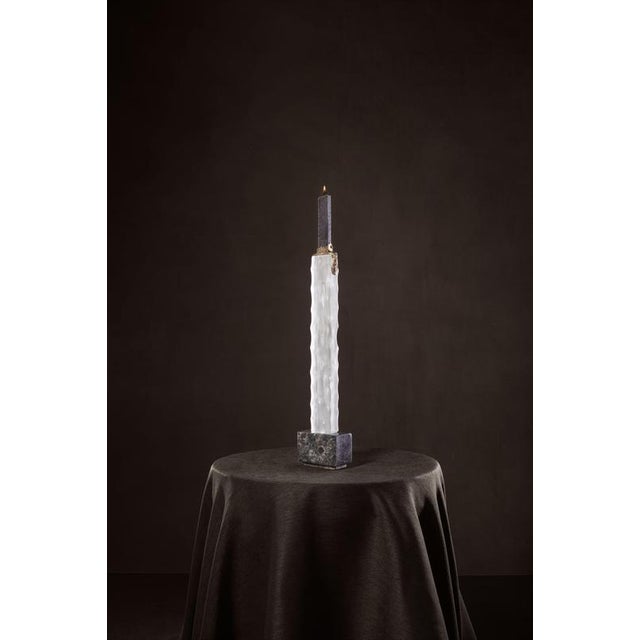 Iced Skyline White Candleholder by Aina Kari For Sale - Image 6 of 14