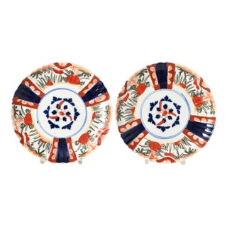 Japanese Imari Porcelain Plates, 1890s, Set of 2 For Sale