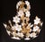 Large Vintage Murano Glass Chandelier White Flowers, 1970 For Sale - Image 12 of 12
