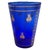 Vintage Boho Mid Century Hand Blown Cobalt Blue Glass Vase With Gold Honey Bee Accents For Sale - Image 4 of 18