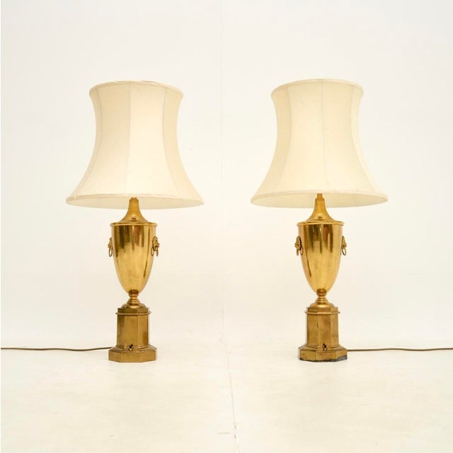 Neoclassical Brass Table Lamps, 1930s, Set of 2 For Sale - Image 12 of 12