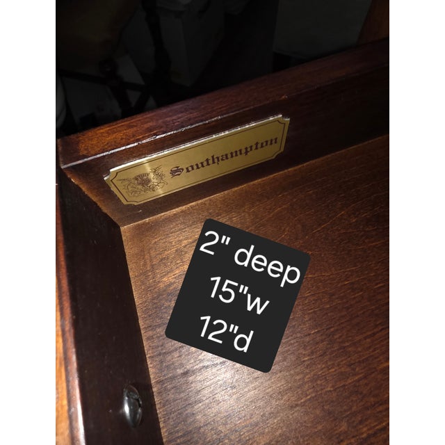 Federal Style Mahogany Work Table by Southampton Furniture Company For Sale In San Antonio - Image 6 of 6