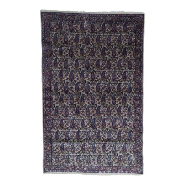 Extremely Fine Antique Persian Silk Mohtasham Kashan Rug 4'2" X 6’9" For Sale