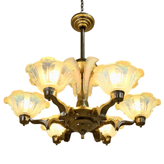 Metal Ceiling Lamp with Metal Mount, 1930s For Sale - Image 7 of 13