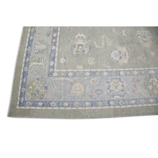 Modern Turkish Oushak Rug 8'5" x 9'10" For Sale - Image 4 of 7