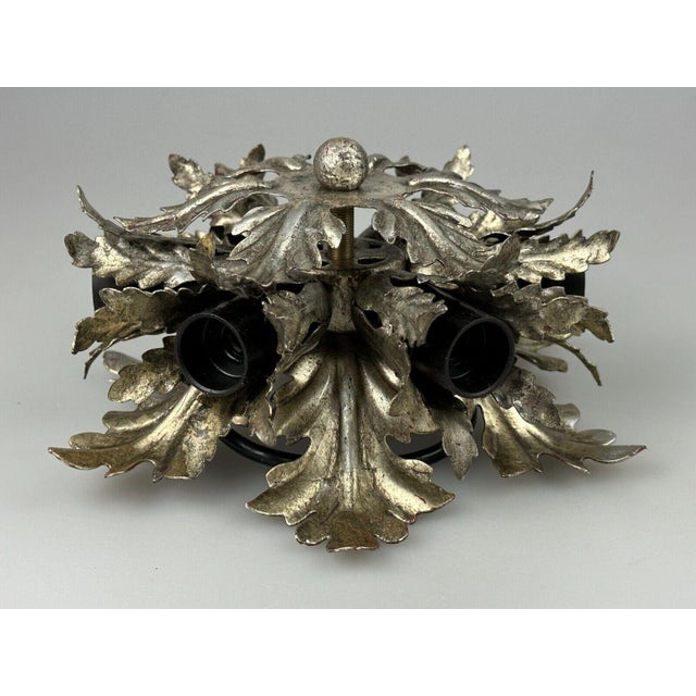 Florentine Wall or Ceiling Lamp in Metal from Banci Firenze, 1960s-1970s For Sale - Image 6 of 18