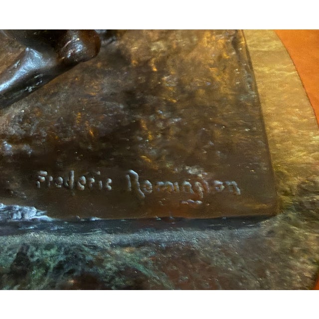 Late 20th Century Late 20th Century Frederic Remington “Cowboy” Bronze Sculpture For Sale - Image 5 of 6