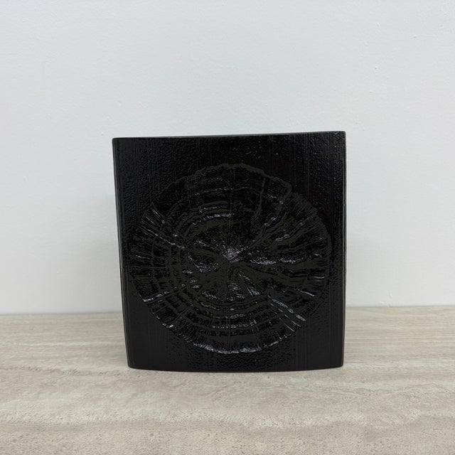 Black Ceramic Vase by Martin Freyer for Rosenthal, 1960s, in Good conditions. Designed 1970 to 1979 This piece has an...