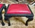 Faux Crocodile Embossed Leather Ottoman Bench Stool - Set of 2 For Sale - Image 4 of 12