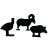 Vintage Cast Iron Farm Animals Silhouette Door Stops, Set of 3 For Sale