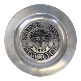 Radnor Hunt 1954 Pony Club Pewter Dish For Sale