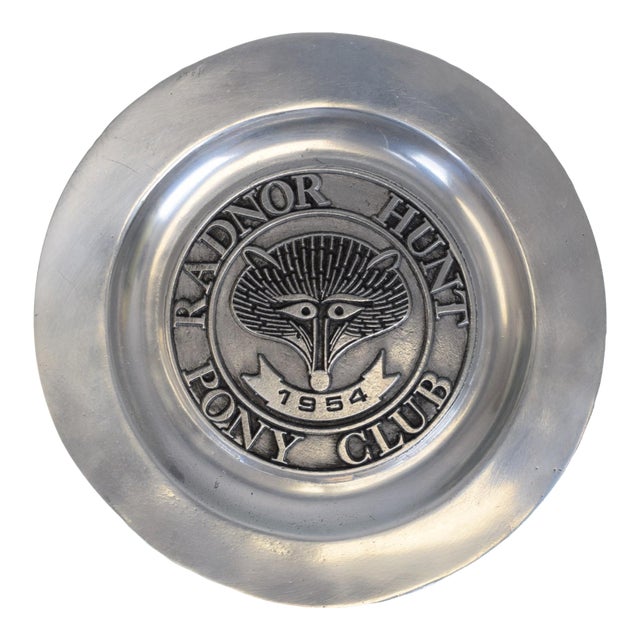 Radnor Hunt 1954 Pony Club Pewter Dish For Sale