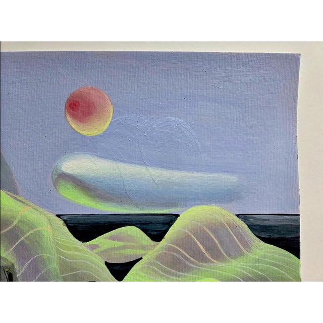 Nico Pearleyes, Surreal Landscape, Acrylic on Fabriano Paper, 2025, Framed For Sale - Image 4 of 12