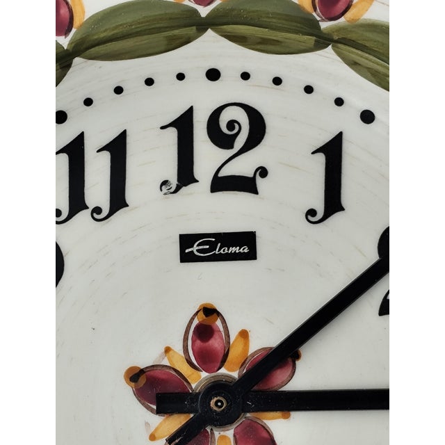 Mid-Century Modern Wall Clock from Eloma Quartz, Germany, 1970s For Sale - Image 3 of 6