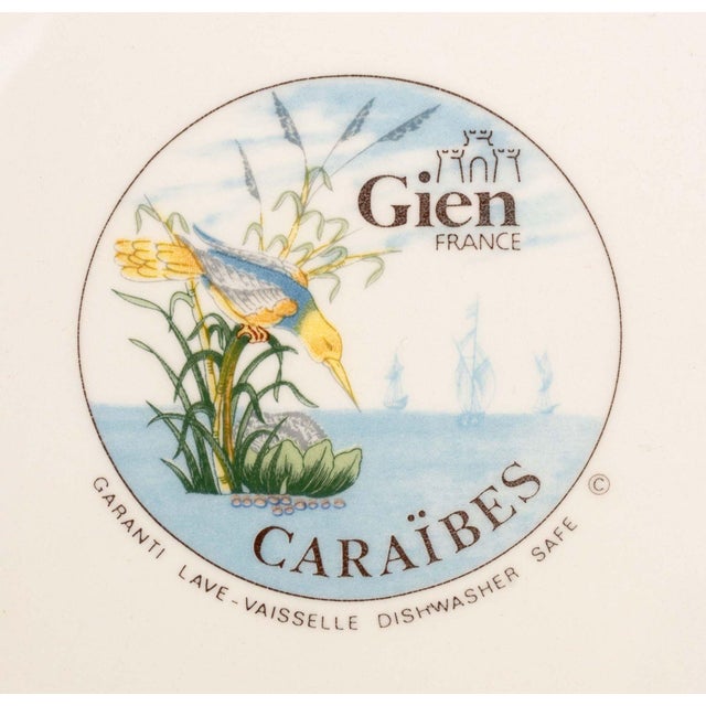 Collection of Four Gien "Caraibes" Faience Tableware Pieces For Sale In New York - Image 6 of 11