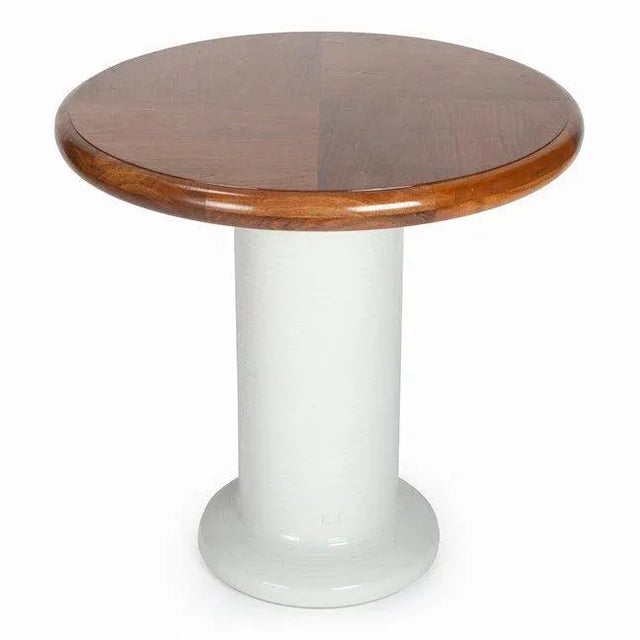 Vintage Coffee Table in White Glazed Ceramic, 1980s For Sale - Image 3 of 10