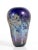 Vintage 1980's Studio Art Glass Cobalt Blue Vase With Metallic Lustre Glaze For Sale - Image 10 of 10