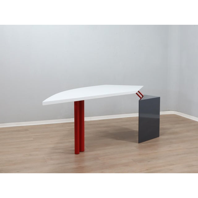 Postmodern Writing Desk attributed to Franco Corradini for Saporiti, 1980s For Sale - Image 14 of 14