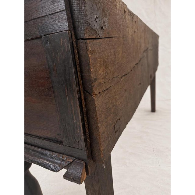 Late 17th Century Geometrically Moulded Oak Console Table For Sale - Image 11 of 13